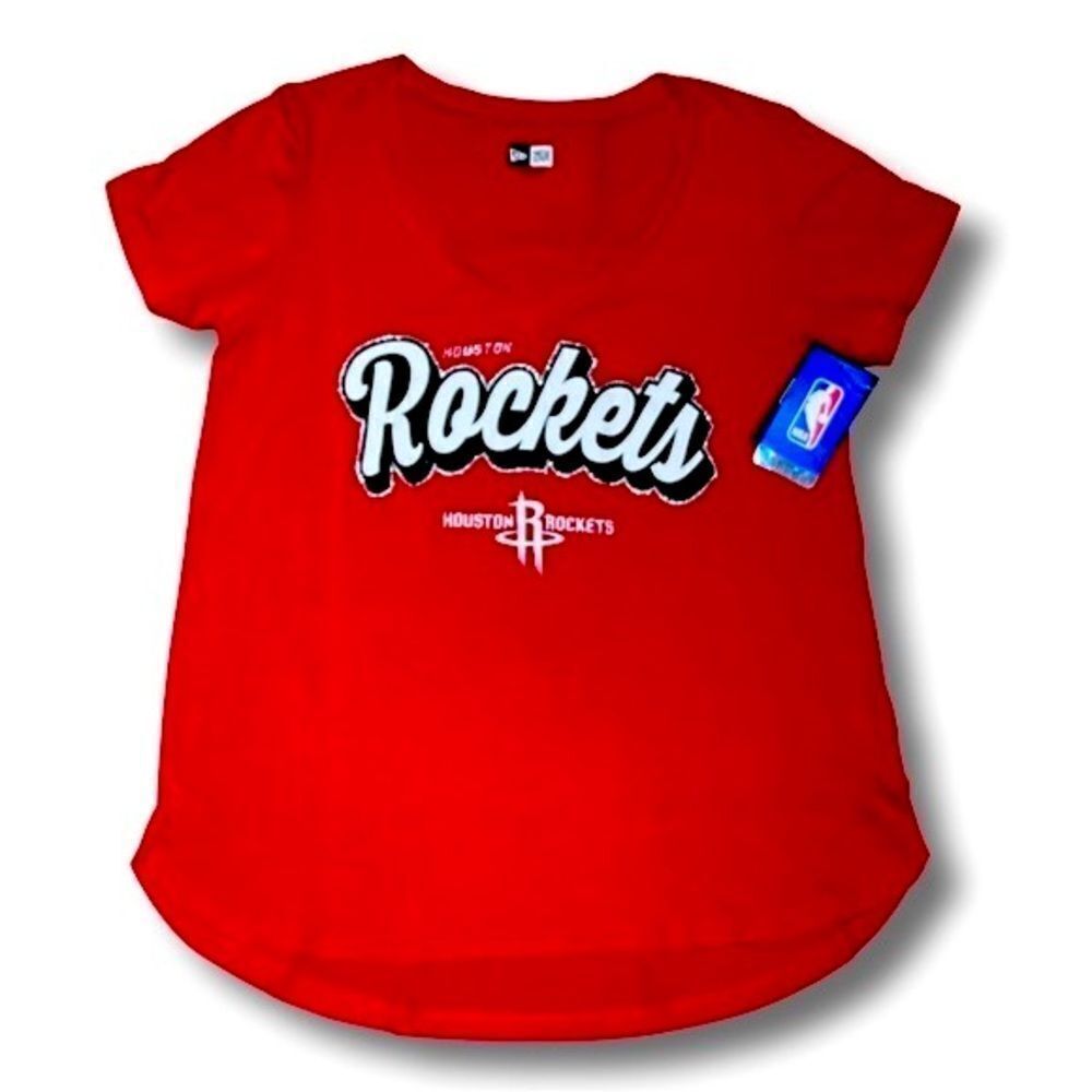 NBA Women's Houston Rockets New Era V-Neck Tee